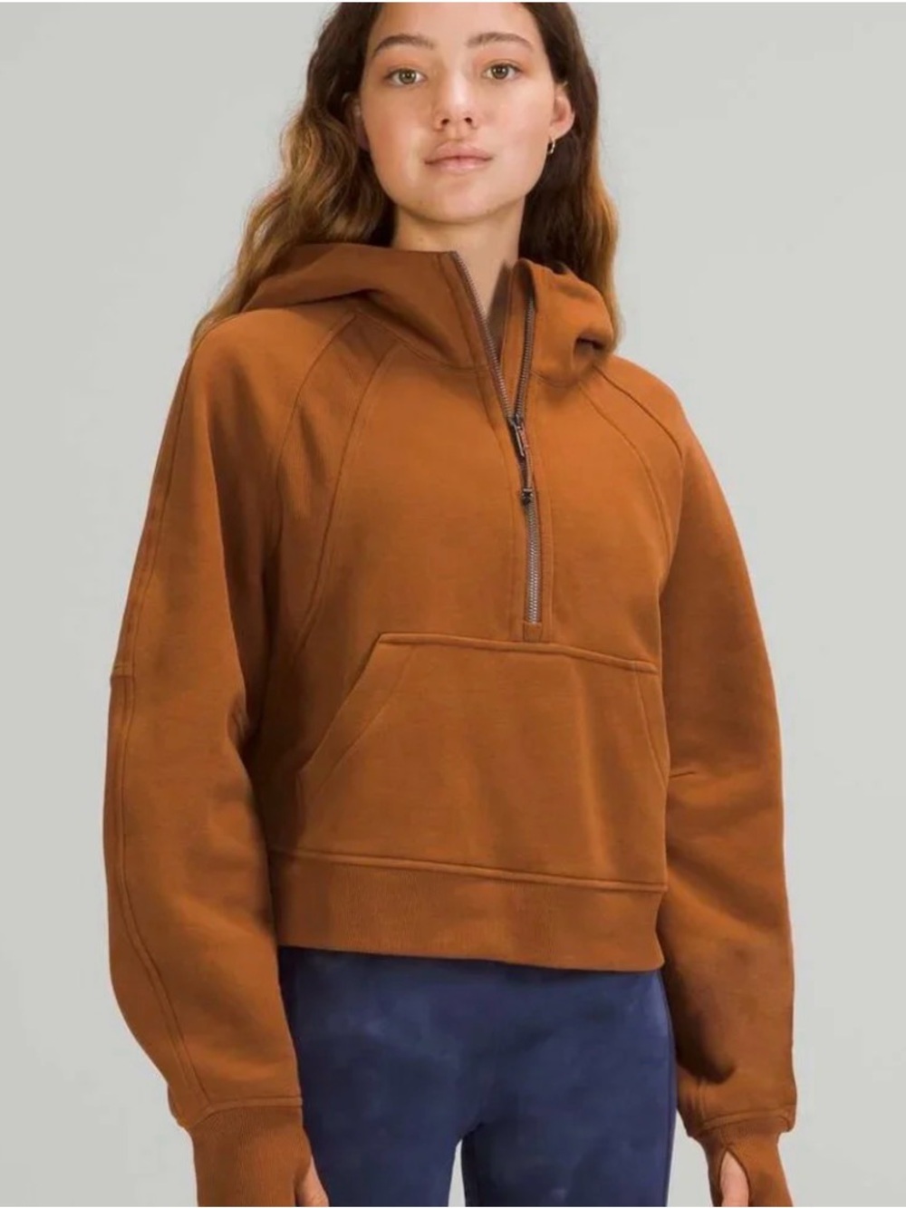Lululemon Scuba Oversized Half Zip Hoodie XL/XXL - Copper Brown - Picture 3 of 4